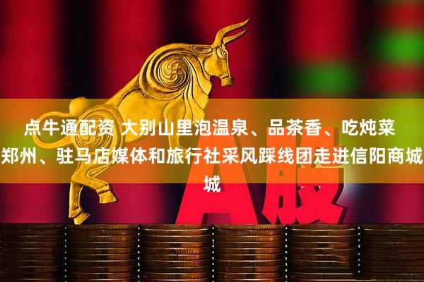 点牛通配资 大别山里泡温泉、品茶香、吃炖菜 郑州、驻马店媒体和旅行社采风踩线团走进信阳商城