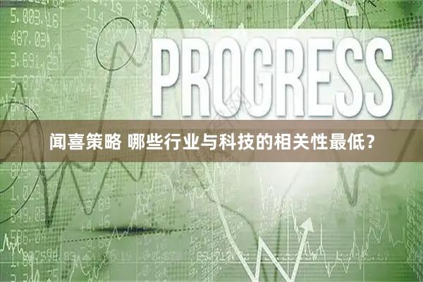 闻喜策略 哪些行业与科技的相关性最低?